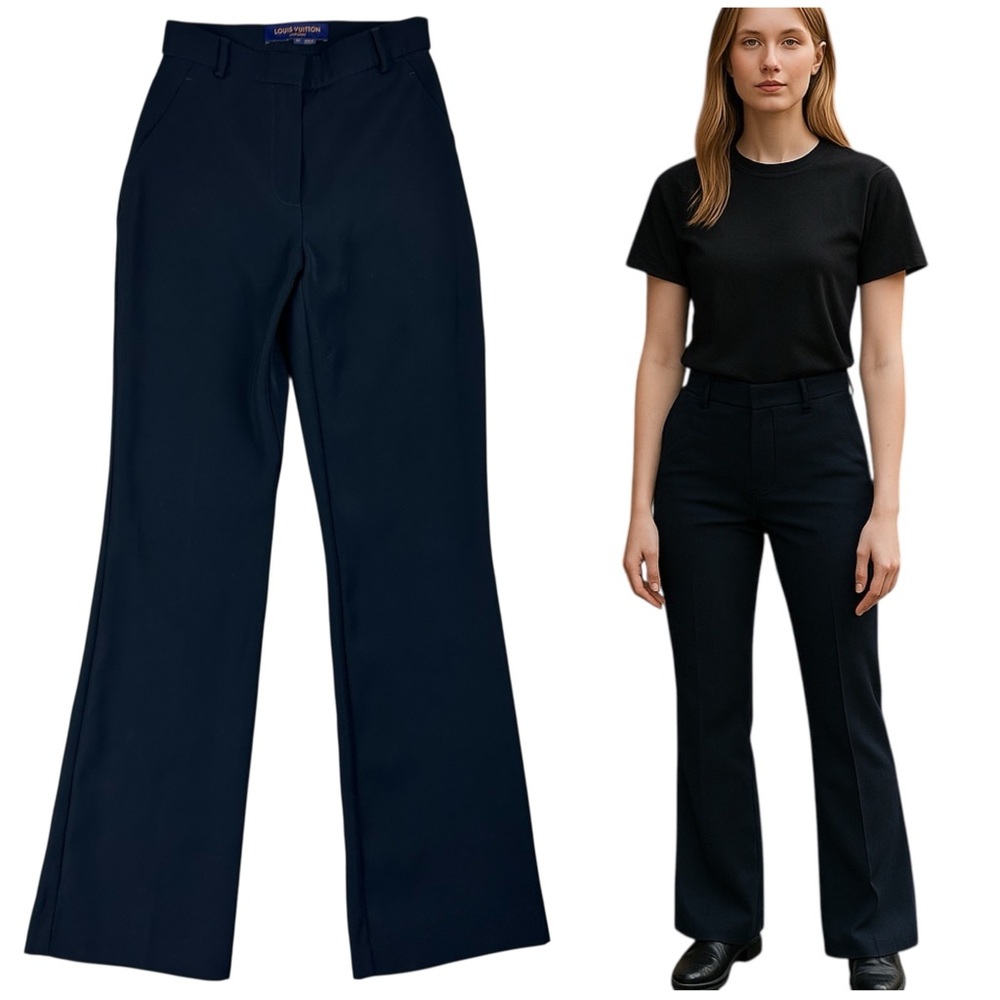 Louis Vuitton Uniforms Pants Womens Black High-Rise Bootcut Career Sz 0 / EU 32